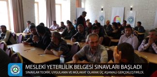Mesleki Yeterlilik Belgesi Sınavları Başladı