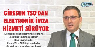 Giresun TSO’dan E-İmza Hizmeti Sürüyor