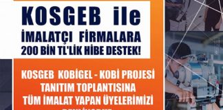 Kosgeb’ten İmalatçı Firmalara 200 Bin Tl