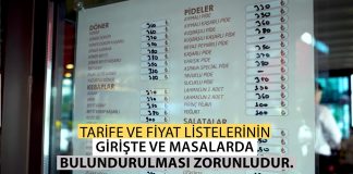 Fiyat Etiketi “Tarife ve fiyat listesi” KAMU SPOTU