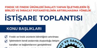 Fındık Ve Fındık Ürünleri İmalatı Yapan İşletmelerin İş Birliği Ve İhracat Potansiyelinin Artırılmasına Yönelik İstişare Toplantısı